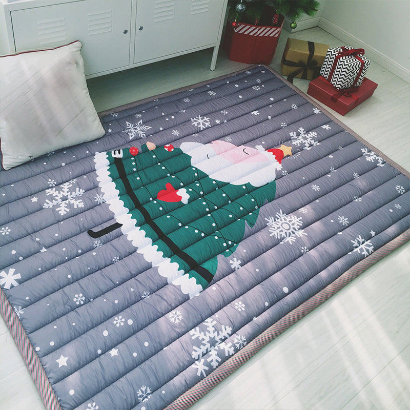 Simple Cartoon Rug Multi Colored Polypropylene Area Carpet Pet Friendly Non-Slip Backing Rug for Kids Turquoise 4'7" x 6'5" Clearhalo 'Area Rug' 'Rug' 2245945