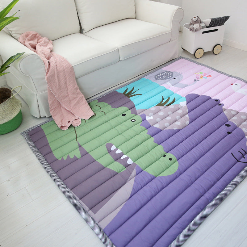 Comfort Childrens Room Rug Multicolored Space Printed Rug Non-Slip Backing Machine Washable Area Carpet Purple 4'7" x 6'5" Clearhalo 'Area Rug' 'Rug' 2245951