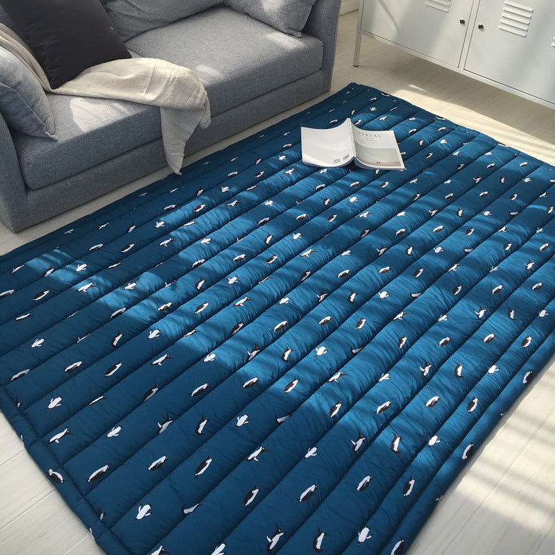 Comfort Childrens Room Rug Multicolored Space Printed Rug Non-Slip Backing Machine Washable Area Carpet Navy 4'7" x 6'5" Clearhalo 'Area Rug' 'Rug' 2245958