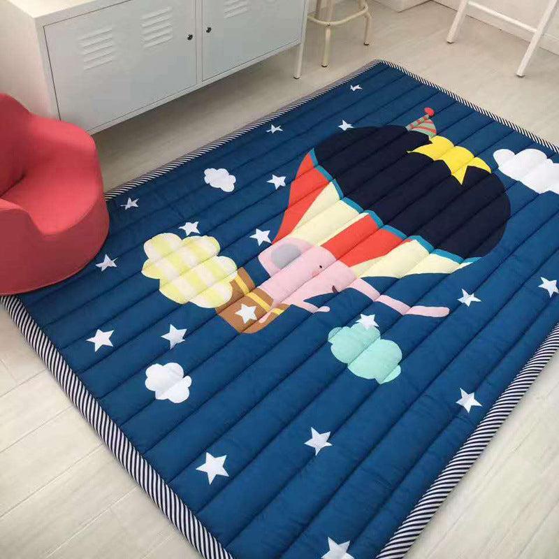 Multi-Color Comfort Rug Polyster Cartoon Animal Area Carpet Pet Friendly Easy Care Rug for Kids Bedroom Navy 4'7" x 6'5" Clearhalo 'Area Rug' 'Rug' 2245962