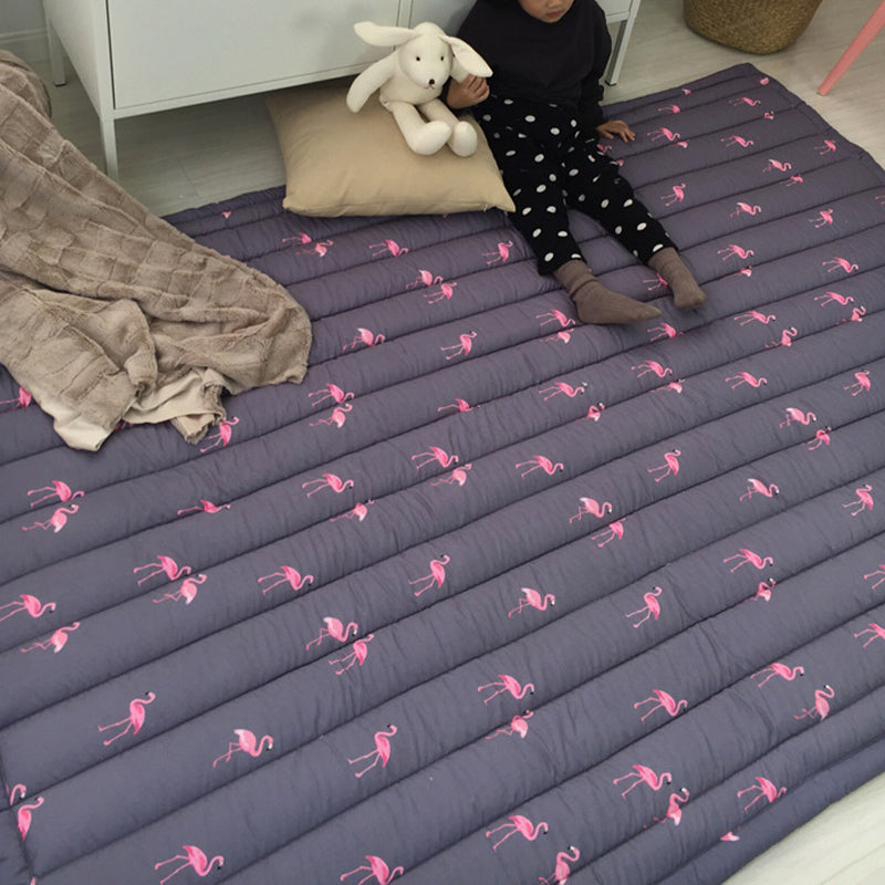 Multi-Color Comfort Rug Polyster Cartoon Animal Area Carpet Pet Friendly Easy Care Rug for Kids Bedroom Silver Gray 4'7" x 6'5" Clearhalo 'Area Rug' 'Rug' 2245966