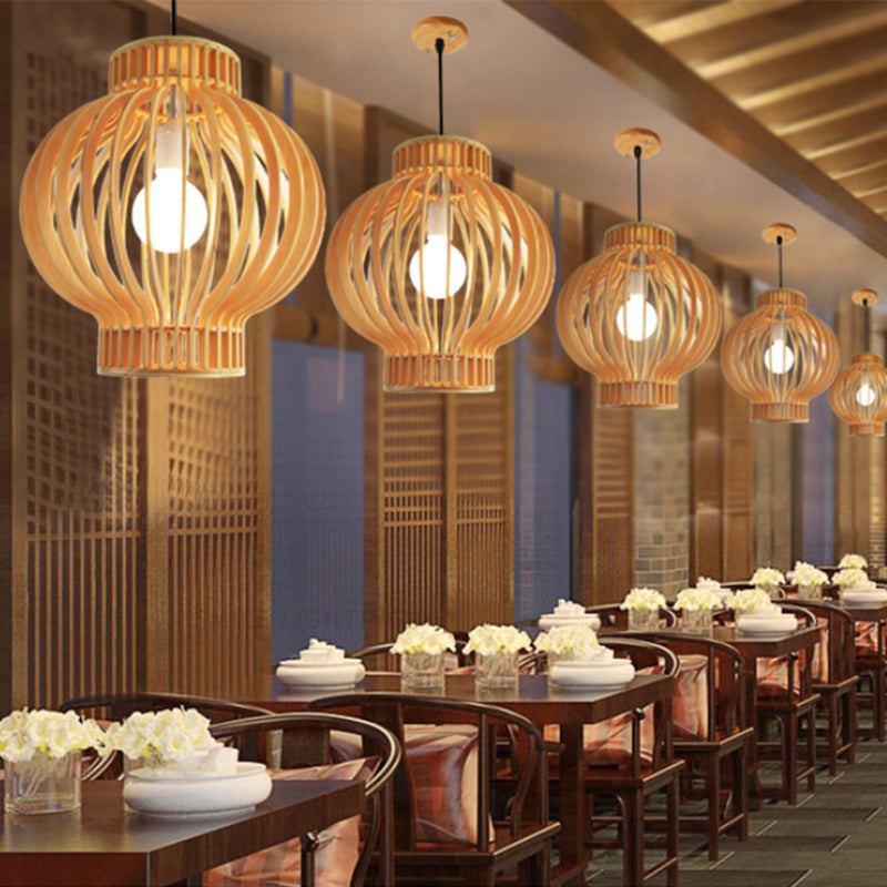 Simplicity Shaded Suspension Lighting Wood 1-Light Restaurant Pendant Light Fixture Clearhalo 'Ceiling Lights' 'Pendant Lights' 'Pendants' Lighting' 2246745