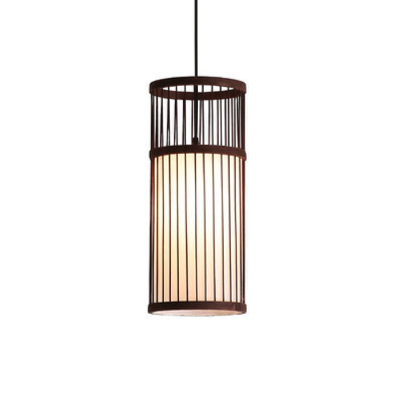 Cylinder Restaurant Suspension Lighting Bamboo 1������Head Minimalist Pendant Ceiling Light Coffee Clearhalo 'Ceiling Lights' 'Pendant Lights' 'Pendants' Lighting' 2246771_efbe6dd2-c0ec-4986-be59-efac28f6f410