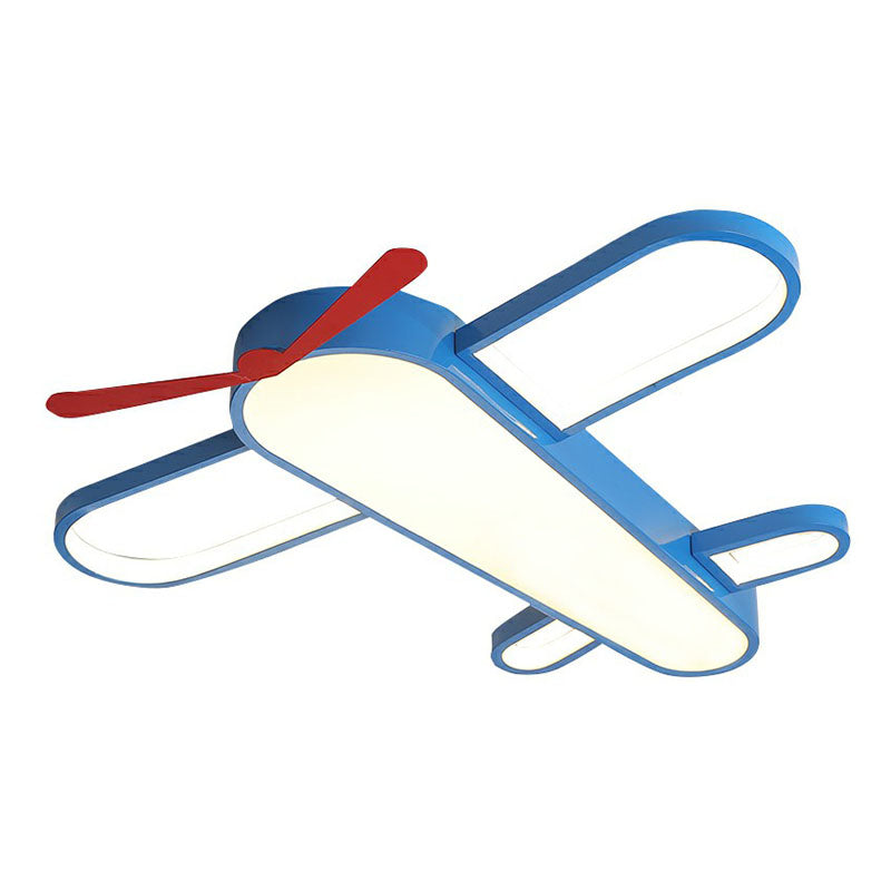 Airplane Bedroom Flush Mount Lighting Acrylic Kids Style LED Flush Mount Fixture in Blue Clearhalo 'Ceiling Lights' 'Close To Ceiling Lights' 'Close to ceiling' 'Flush mount' Lighting' 2247259