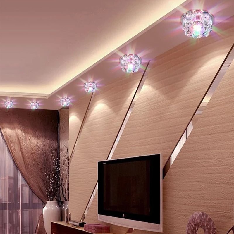 Blossom Crystal Flush Ceiling Light Contemporary Clear LED Flush Mount Lighting Fixture Clearhalo 'Ceiling Lights' 'Close To Ceiling Lights' 'Close to ceiling' 'Flush mount' Lighting' 2247652