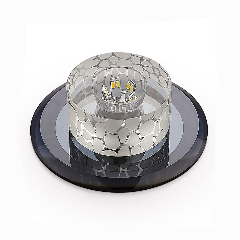 Circular LED Flush Mount Light Simplicity Crystal Corridor Flush Mount Ceiling Light Clearhalo 'Ceiling Lights' 'Close To Ceiling Lights' 'Close to ceiling' 'Flush mount' Lighting' 2247664