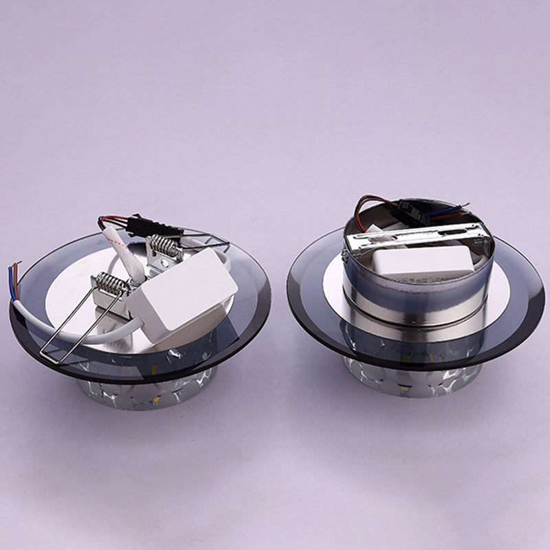 Circular LED Flush Mount Light Simplicity Crystal Corridor Flush Mount Ceiling Light Clearhalo 'Ceiling Lights' 'Close To Ceiling Lights' 'Close to ceiling' 'Flush mount' Lighting' 2247666