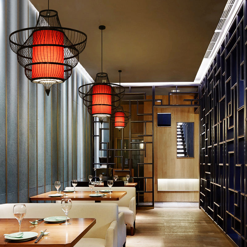 Bamboo Hot Pot-Shaped Pendant Light Contemporary Single-Bulb Suspension Light Fixture Clearhalo 'Ceiling Lights' 'Pendant Lights' 'Pendants' Lighting' 2247907