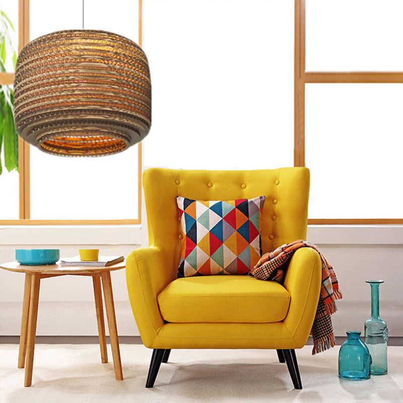 Brown Silkworm Suspension Lighting Minimalist Single-Bulb Rattan Pendant Ceiling Light Brown B Clearhalo 'Ceiling Lights' 'Pendant Lights' 'Pendants' Lighting' 2247926_5fe588c9-a424-4fcb-a661-1339e6ed2ec4