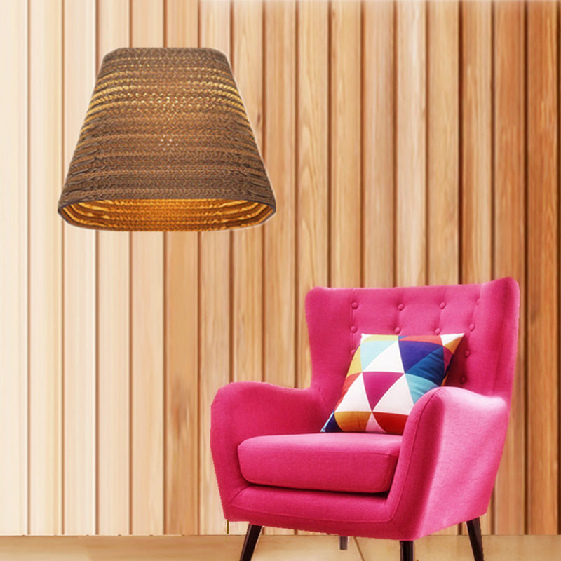 Brown Silkworm Suspension Lighting Minimalist Single-Bulb Rattan Pendant Ceiling Light Clearhalo 'Ceiling Lights' 'Pendant Lights' 'Pendants' Lighting' 2247927