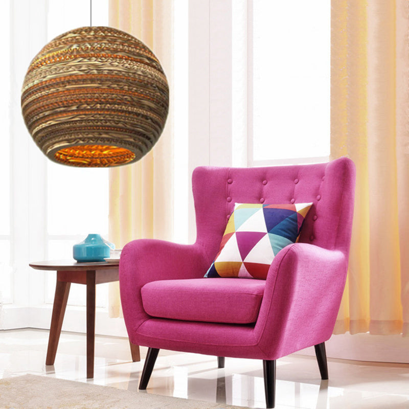 Brown Silkworm Suspension Lighting Minimalist Single-Bulb Rattan Pendant Ceiling Light Clearhalo 'Ceiling Lights' 'Pendant Lights' 'Pendants' Lighting' 2247929