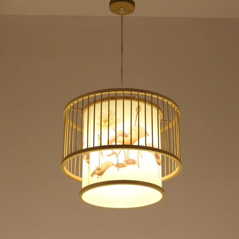 Minimalist Handcrafted Suspension Lighting Bamboo 1������Head Tea Room Pendant Ceiling Light in Wood Wood K Clearhalo 'Ceiling Lights' 'Pendant Lights' 'Pendants' Lighting' 2247973_fcd6c32b-7ad4-4981-9d20-cd21be86f3fa