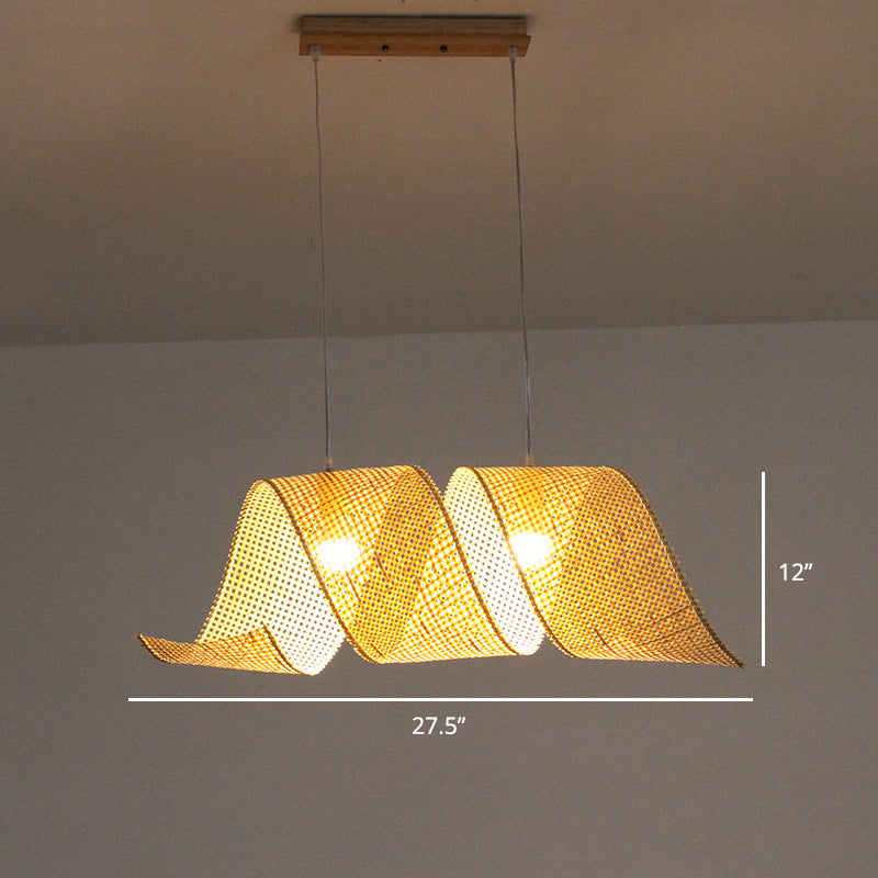 Minimalist Handcrafted Suspension Lighting Bamboo 1������Head Tea Room Pendant Ceiling Light in Wood Wood N Clearhalo 'Ceiling Lights' 'Pendant Lights' 'Pendants' Lighting' 2247974_0350ae1e-2cd9-48bc-8f8e-089463c84679