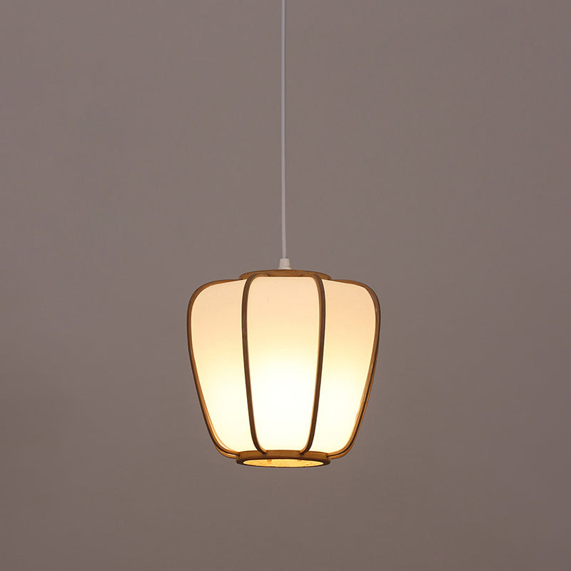 Handwoven Ceiling Light Modern Bamboo Single Restaurant Hanging Pendant Light in Wood Clearhalo 'Ceiling Lights' 'Pendant Lights' 'Pendants' Lighting' 2248008