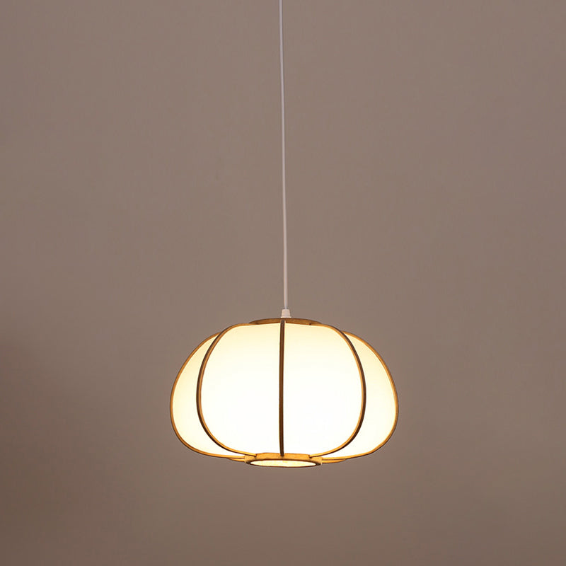 Handwoven Ceiling Light Modern Bamboo Single Restaurant Hanging Pendant Light in Wood Clearhalo 'Ceiling Lights' 'Pendant Lights' 'Pendants' Lighting' 2248012