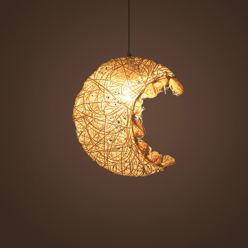 Rattan Shaded Ceiling Light Asian Style 1������Bulb Wood Hanging Lighting Fixture for Restaurant Wood B Clearhalo 'Ceiling Lights' 'Pendant Lights' 'Pendants' Lighting' 2248047_b857e989-4be1-4d96-b809-20ce50a15cf7