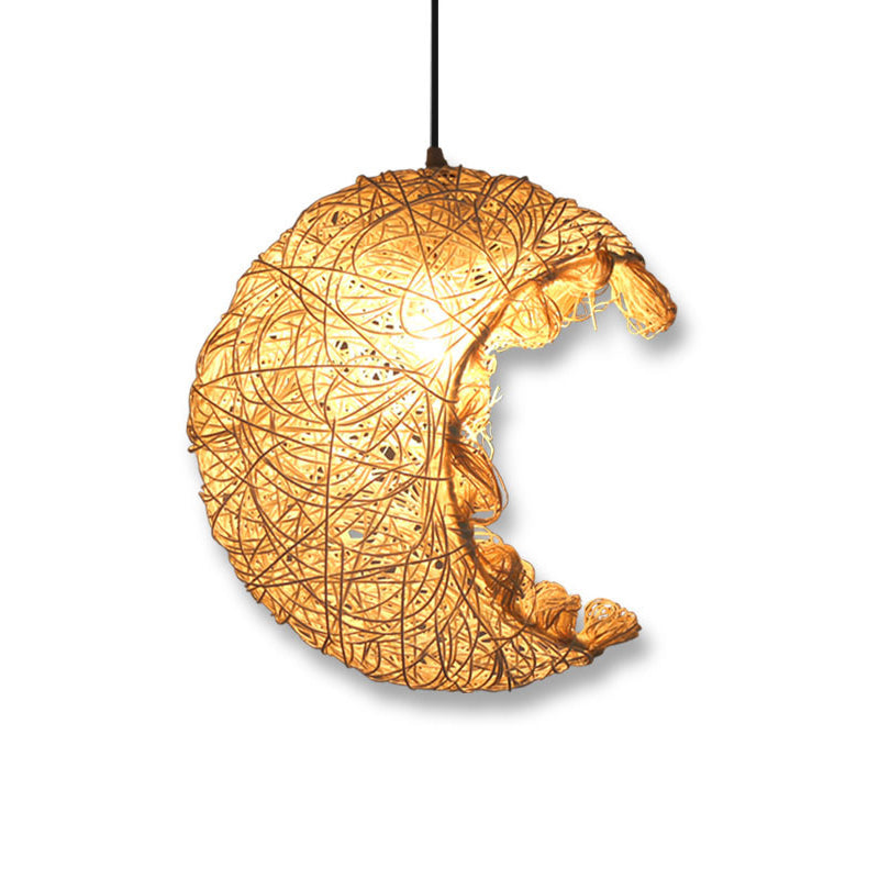 Rattan Shaded Ceiling Light Asian Style 1 Bulb Wood Hanging Lighting Fixture for Restaurant Clearhalo 'Ceiling Lights' 'Lighting' 'Pendant Lights' 2248052_042b720c-c540-46ab-994c-653a04ae5225