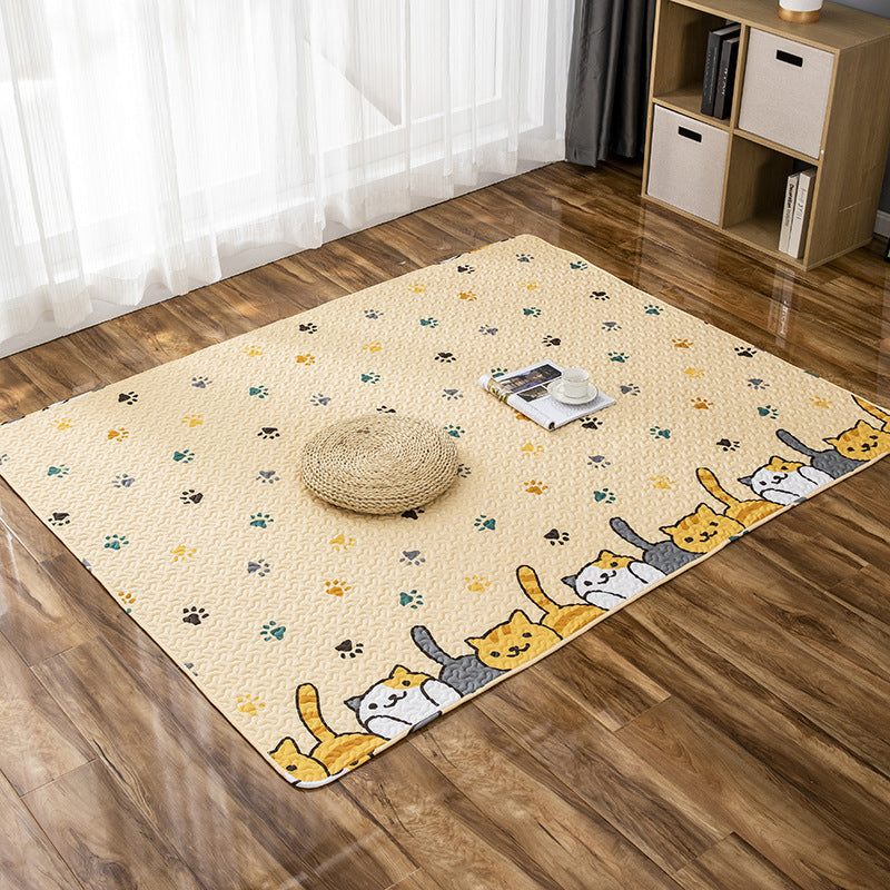 Comfort Childrens Room Rug Multi-Color Cartoon Rug Cotton Blend Pet Friendly Easy Care Carpet Beige Clearhalo 'Area Rug' 'Rug' 2250133