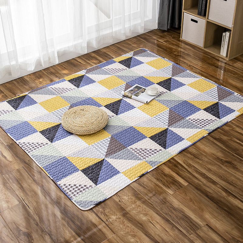 Comfort Childrens Room Rug Multi-Color Cartoon Rug Cotton Blend Pet Friendly Easy Care Carpet Purple Clearhalo 'Area Rug' 'Rug' 2250141