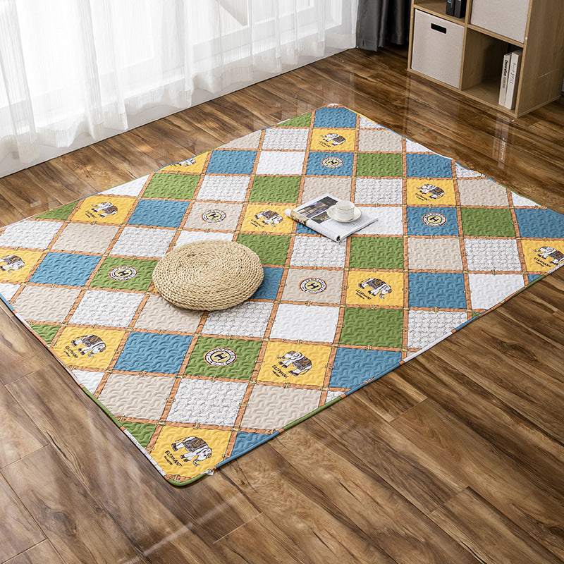 Comfort Childrens Room Rug Multi-Color Cartoon Rug Cotton Blend Pet Friendly Easy Care Carpet Green Clearhalo 'Area Rug' 'Rug' 2250142