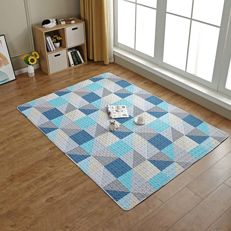 Simple Home Decoration Rug Multi-Color Cartoon Pattern Carpet Cotton Easy Care Pet Friendly Rug Light Blue Clearhalo 'Area Rug' 'Rug' 2250148