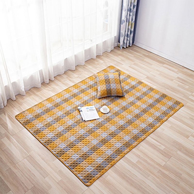 Cute Kids Bedroom Rug Multi Color Cartoon Pattern Rug Cotton Non-Slip Backing Pet Friendly Carpet Ginger Clearhalo 'Area Rug' 'Rug' 2250167