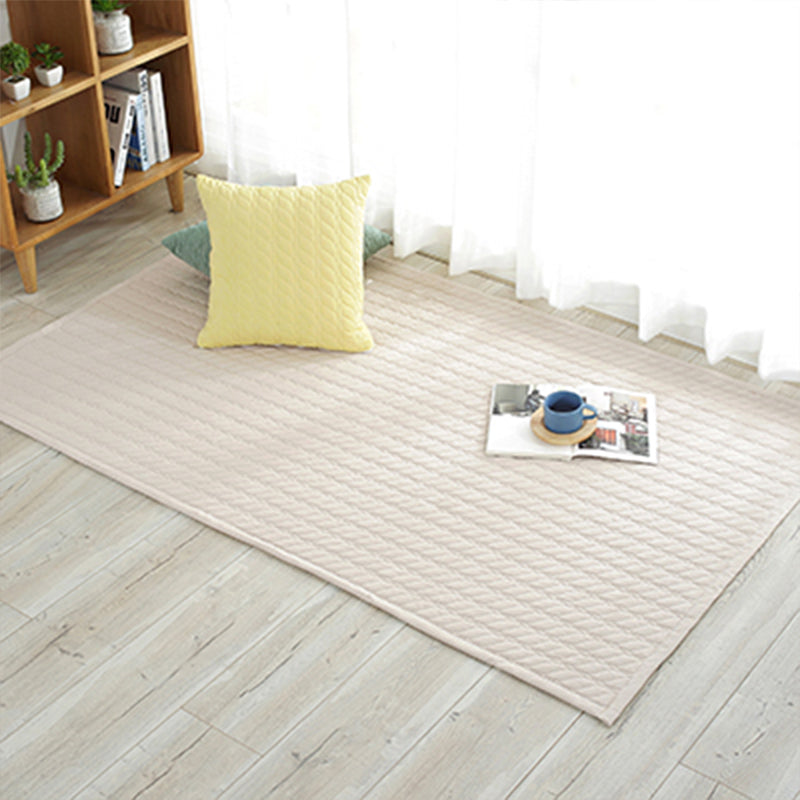 Cute Kids Bedroom Rug Multi Color Cartoon Pattern Rug Cotton Non-Slip Backing Pet Friendly Carpet Beige Clearhalo 'Area Rug' 'Rug' 2250168