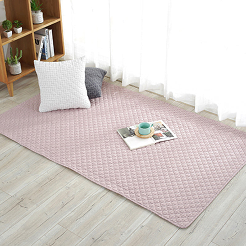 Cute Kids Bedroom Rug Multi Color Cartoon Pattern Rug Cotton Non-Slip Backing Pet Friendly Carpet Pink Clearhalo 'Area Rug' 'Rug' 2250170