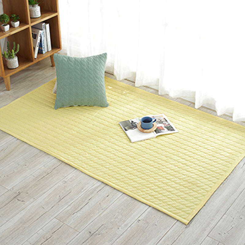 Cute Kids Bedroom Rug Multi Color Cartoon Pattern Rug Cotton Non-Slip Backing Pet Friendly Carpet Yellow Clearhalo 'Area Rug' 'Rug' 2250172