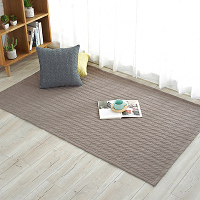 Cute Kids Bedroom Rug Multi Color Cartoon Pattern Rug Cotton Non-Slip Backing Pet Friendly Carpet Coffee Clearhalo 'Area Rug' 'Rug' 2250178