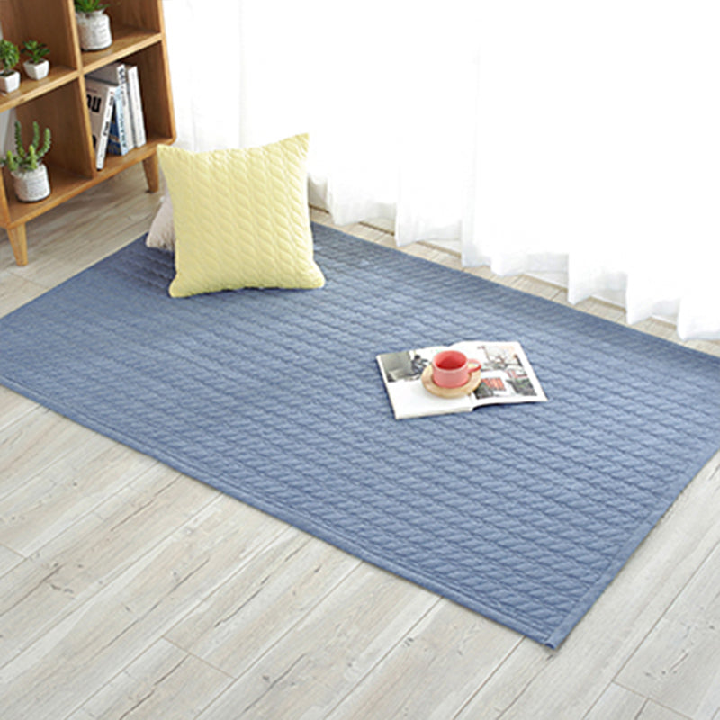 Cute Kids Bedroom Rug Multi Color Cartoon Pattern Rug Cotton Non-Slip Backing Pet Friendly Carpet Blue Clearhalo 'Area Rug' 'Rug' 2250179