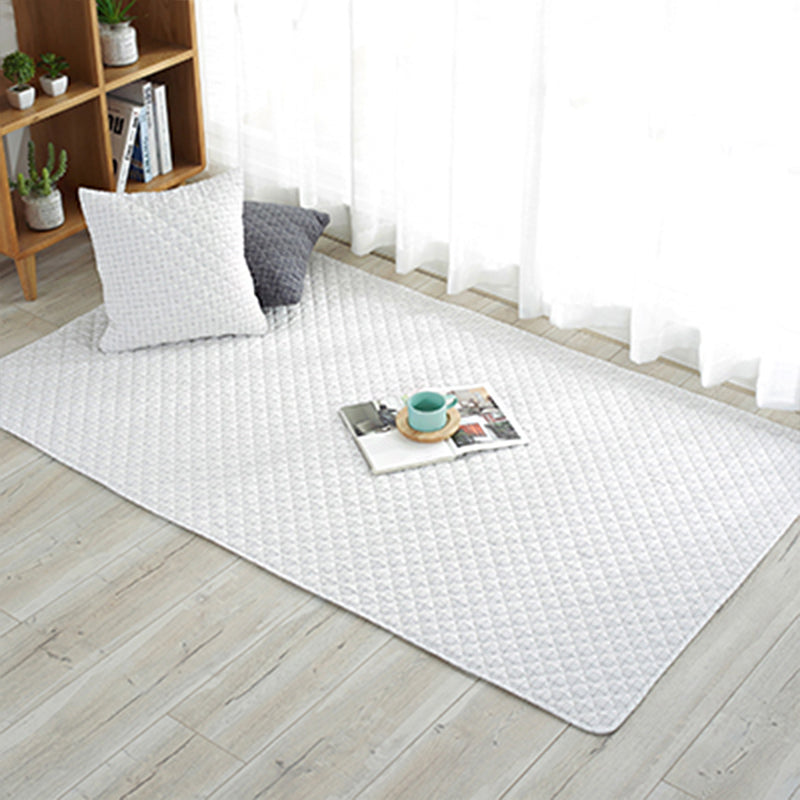 Cute Kids Bedroom Rug Multi Color Cartoon Pattern Rug Cotton Non-Slip Backing Pet Friendly Carpet White Clearhalo 'Area Rug' 'Rug' 2250180