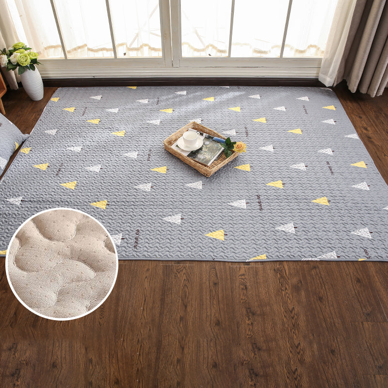 Cute Geometric Rug Multi Color Trendy Carpet Cotton Easy Care Pet Friendly Washable Indoor Rug for Room Grey Clearhalo 'Area Rug' 'Rug' 2250197