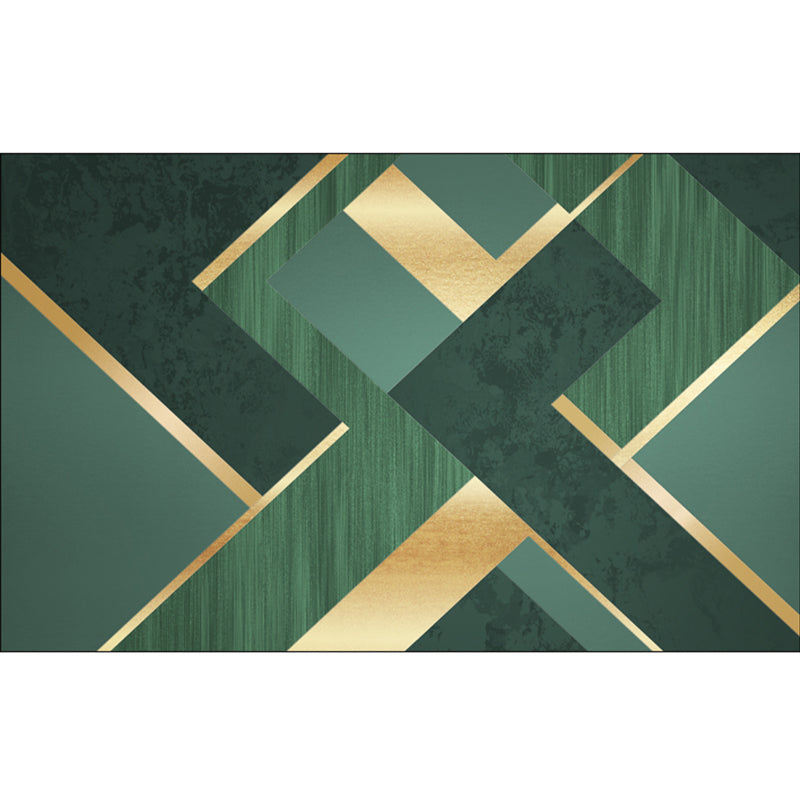 Luxury Living Room Rug Multi-Colored Geometric Print Area Carpet Polyster Non-Slip Machine Washable Rug Gold Clearhalo 'Area Rug' 'Rug' 2250243