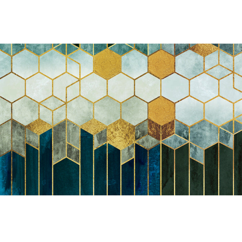 Luxury Living Room Rug Multi-Colored Geometric Print Area Carpet Polyster Non-Slip Machine Washable Rug Light Green Clearhalo 'Area Rug' 'Rug' 2250250