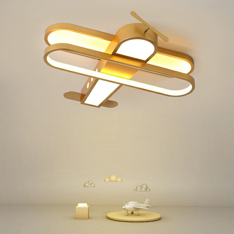 Acrylic Aircraft Flush Ceiling Light Cartoon LED Flush Mount Lighting for Child Room Clearhalo 'Ceiling Lights' 'Close To Ceiling Lights' 'Close to ceiling' 'Flush mount' Lighting' 2252924