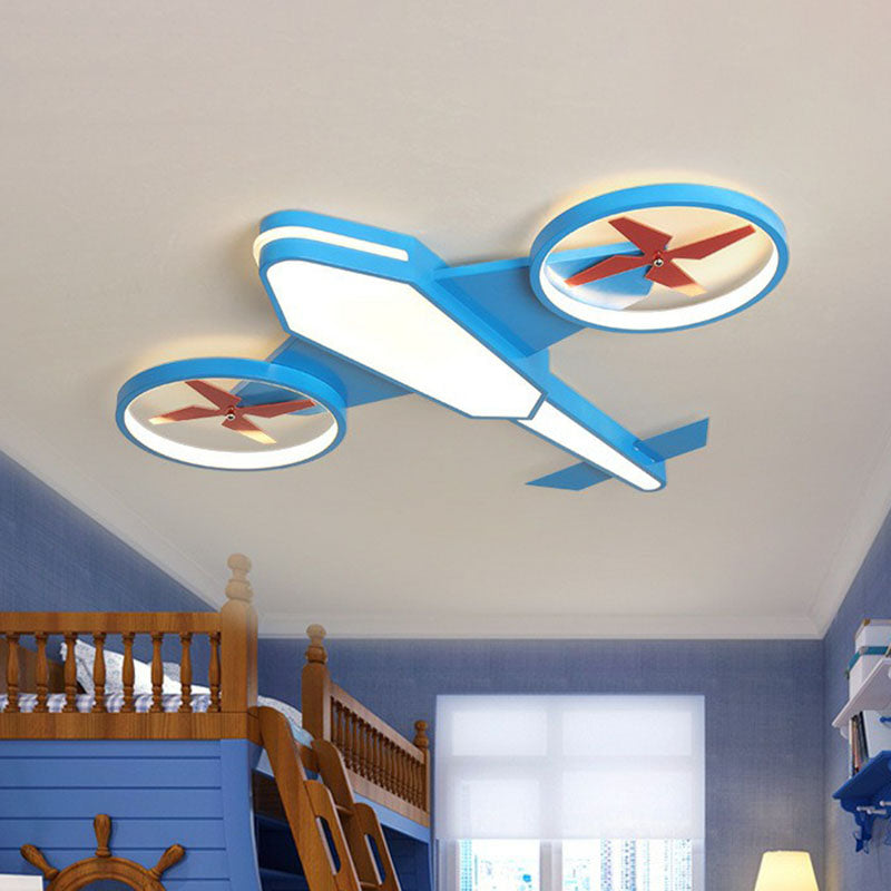 Acrylic Plane Flush Ceiling Light Cartoon LED Flush Mount Lighting Fixture in Warm Light Clearhalo 'Ceiling Lights' 'Close To Ceiling Lights' 'Close to ceiling' 'Flush mount' Lighting' 2252952