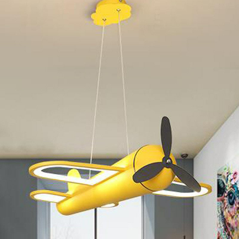 Contemporary Plane LED Ceiling Lighting Acrylic Kindergarten Chandelier Light Fixture Yellow Clearhalo 'Ceiling Lights' 'Chandeliers' Lighting' options 2252998_dcedfff2-0ed4-4e46-b7fd-73a4fa6eb6f1