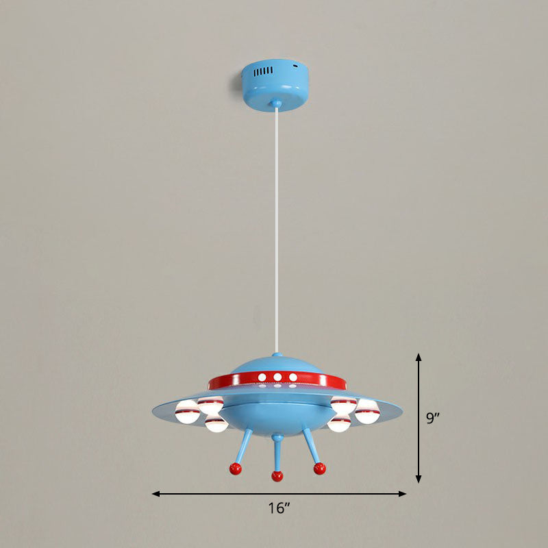 Flying Saucer Child Room Chandelier Pendant Light Acrylic Cartoon LED Ceiling Light Clearhalo 'Ceiling Lights' 'Chandeliers' Lighting' options 2253134