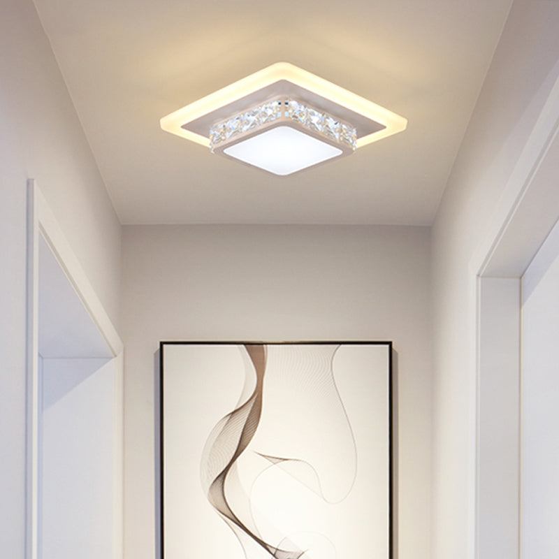 Simplicity Mini LED Flush Mount Light Crystal Corridor Flush Mount Ceiling Lighting Clearhalo 'Ceiling Lights' 'Close To Ceiling Lights' 'Close to ceiling' 'Flush mount' Lighting' 2253320