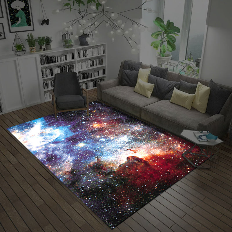 Natural Living Room Rug Multi-Color Space Print Rug Polypropylene Non-Slip Washable Area Carpet Tan Clearhalo 'Area Rug' 'Rug' 2253725