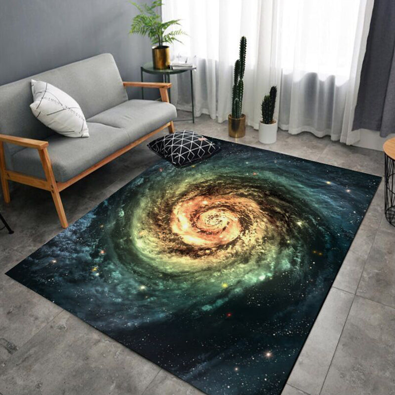 Natural Living Room Rug Multi-Color Space Print Rug Polypropylene Non-Slip Washable Area Carpet Army Green Clearhalo 'Area Rug' 'Rug' 2253726