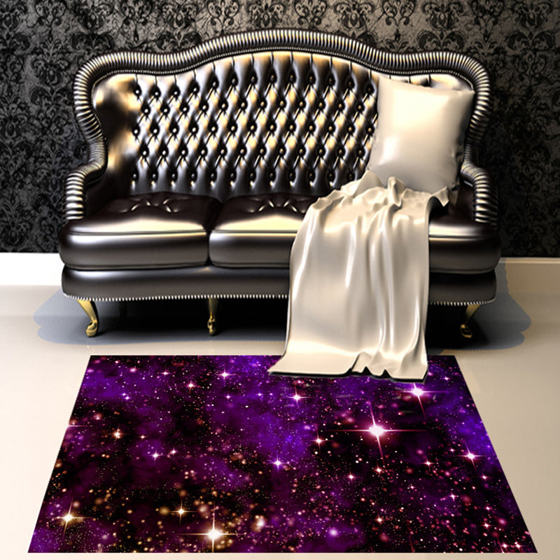 Casual Living Room Rug Multi-Color Space Print Carpet Polypropylene Anti-Slip Backing Indoor Rug Purple-Pink Clearhalo 'Area Rug' 'Rug' 2253751