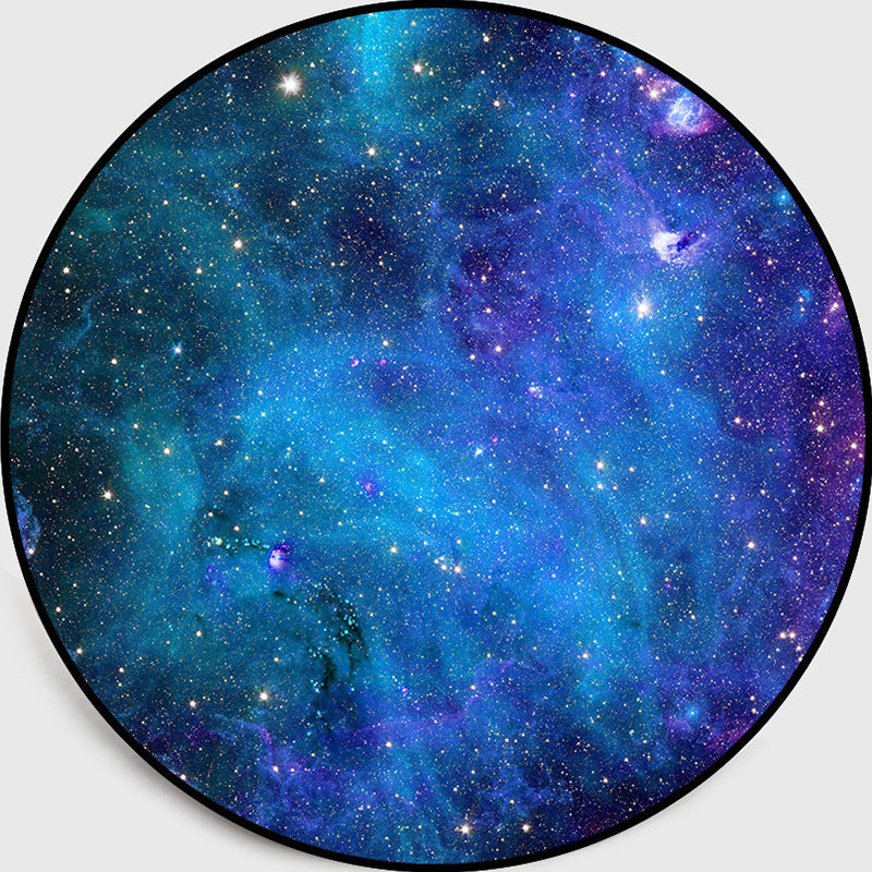 Modern Living Room Rug Multi-Color Space Pattern Area Carpet Pet Friendly Easy Care Indoor Rug Blue-Purple Clearhalo 'Area Rug' 'Rug' 2253887