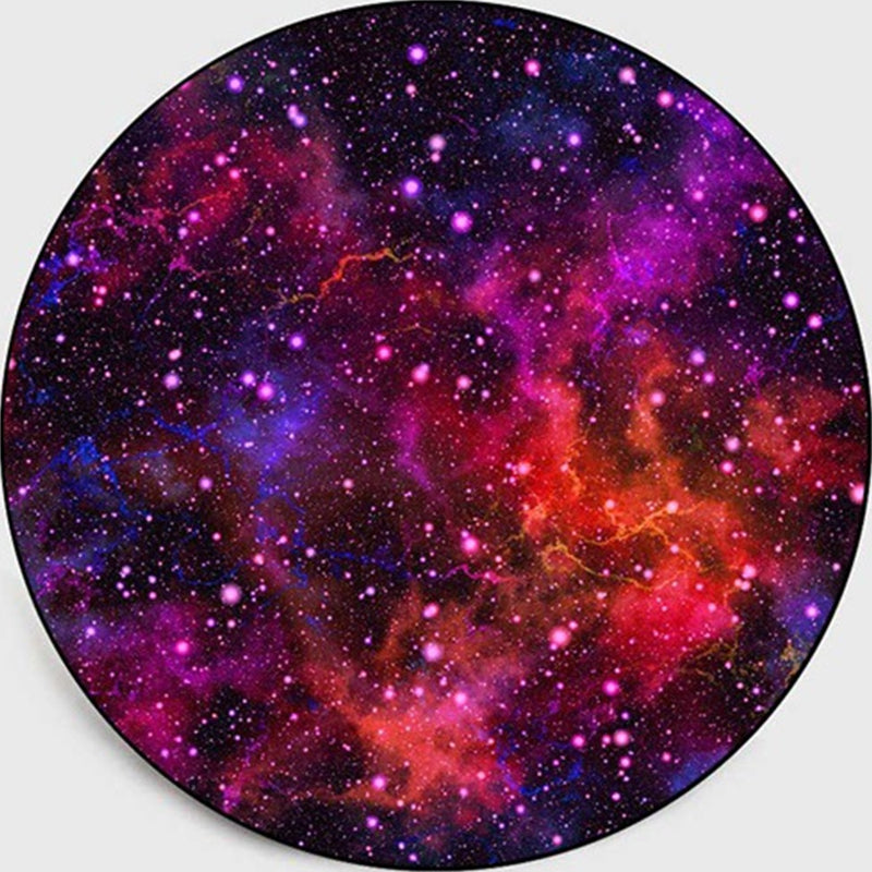 Modern Living Room Rug Multi-Color Space Pattern Area Carpet Pet Friendly Easy Care Indoor Rug Burgundy Clearhalo 'Area Rug' 'Rug' 2253891