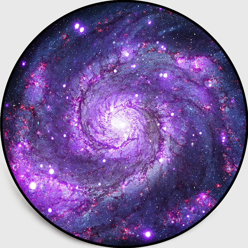 Modern Living Room Rug Multi-Color Space Pattern Area Carpet Pet Friendly Easy Care Indoor Rug Grape Clearhalo 'Area Rug' 'Rug' 2253897