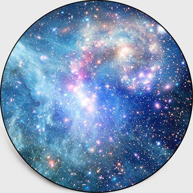 Modern Living Room Rug Multi-Color Space Pattern Area Carpet Pet Friendly Easy Care Indoor Rug Dark Blue Clearhalo 'Area Rug' 'Rug' 2253899