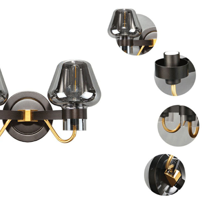 Conical Porch Wall Mount Lighting Glass 1-Light Post-Modern Wall Mount Light Fixture Clearhalo 'Cast Iron' 'Glass' 'Industrial' 'Modern wall lights' 'Modern' 'Tiffany' 'Traditional wall lights' 'Wall Lamps & Sconces' 'Wall Lights' Lighting' 2254572