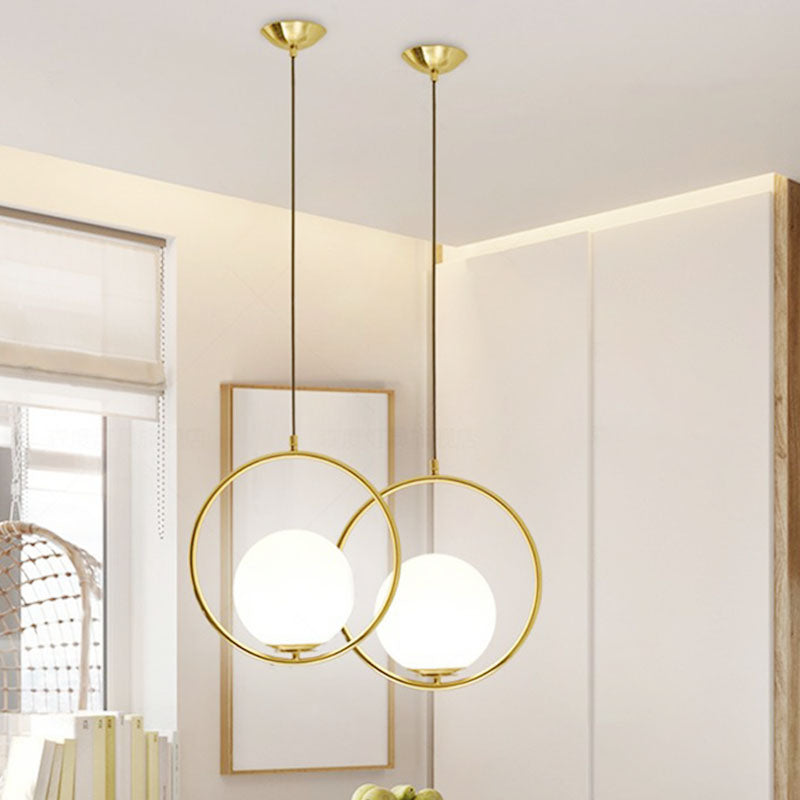 Ball Kitchen Down Lighting Pendant Milky Glass Single-Bulb Modern Hanging Ceiling Light Clearhalo 'Ceiling Lights' 'Modern Pendants' 'Modern' 'Pendant Lights' 'Pendants' Lighting' 2254880