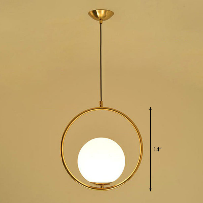 Ball Kitchen Down Lighting Pendant Milky Glass Single-Bulb Modern Hanging Ceiling Light Clearhalo 'Ceiling Lights' 'Modern Pendants' 'Modern' 'Pendant Lights' 'Pendants' Lighting' 2254882